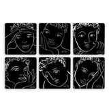 Sketchbook Black COASTER SET OF 6